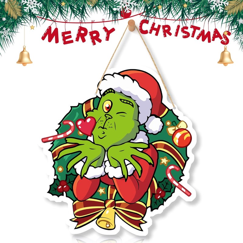 LOCOLY Christmas Decorations Hanging Signs Door Sign for Holiday Decor Ornaments for Christmas Tree - Image 1